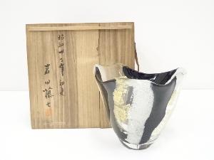 岩田藤七造　ガラス花瓶（共箱）
